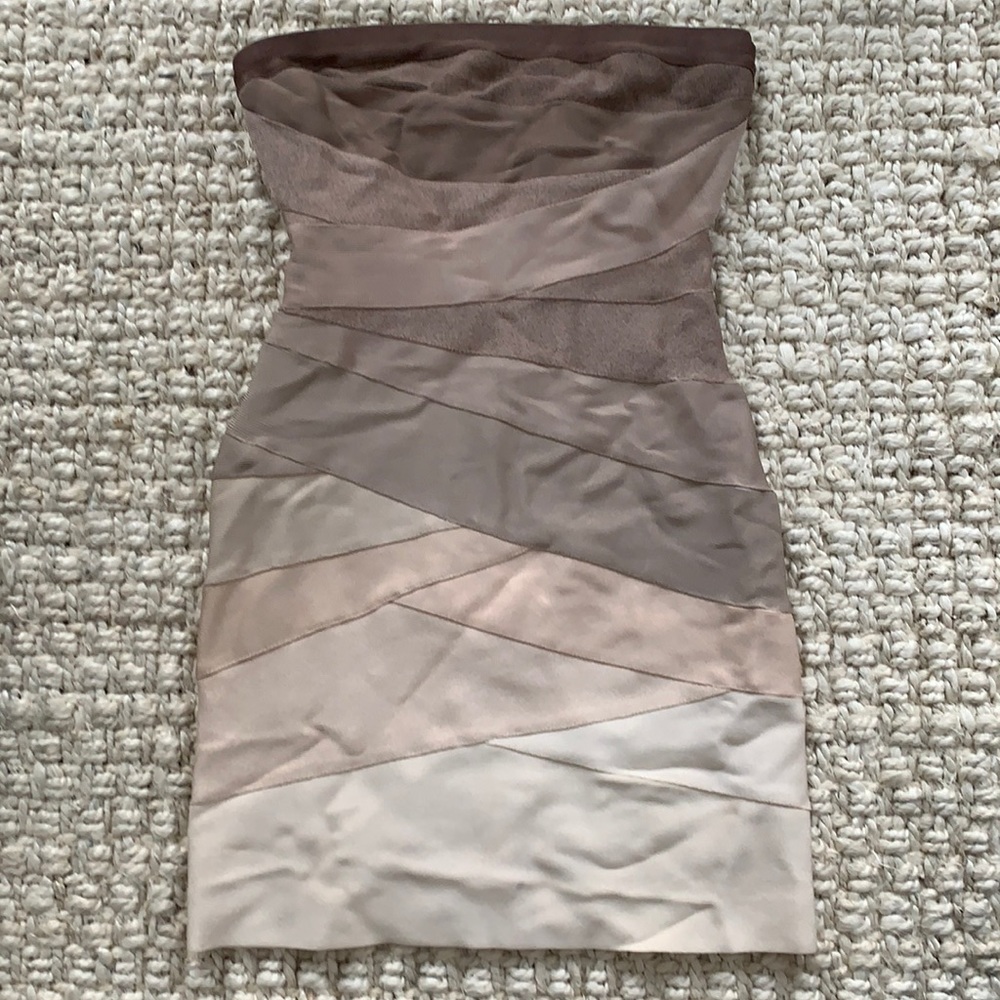 Herve Leger Strapless Banded Mini
